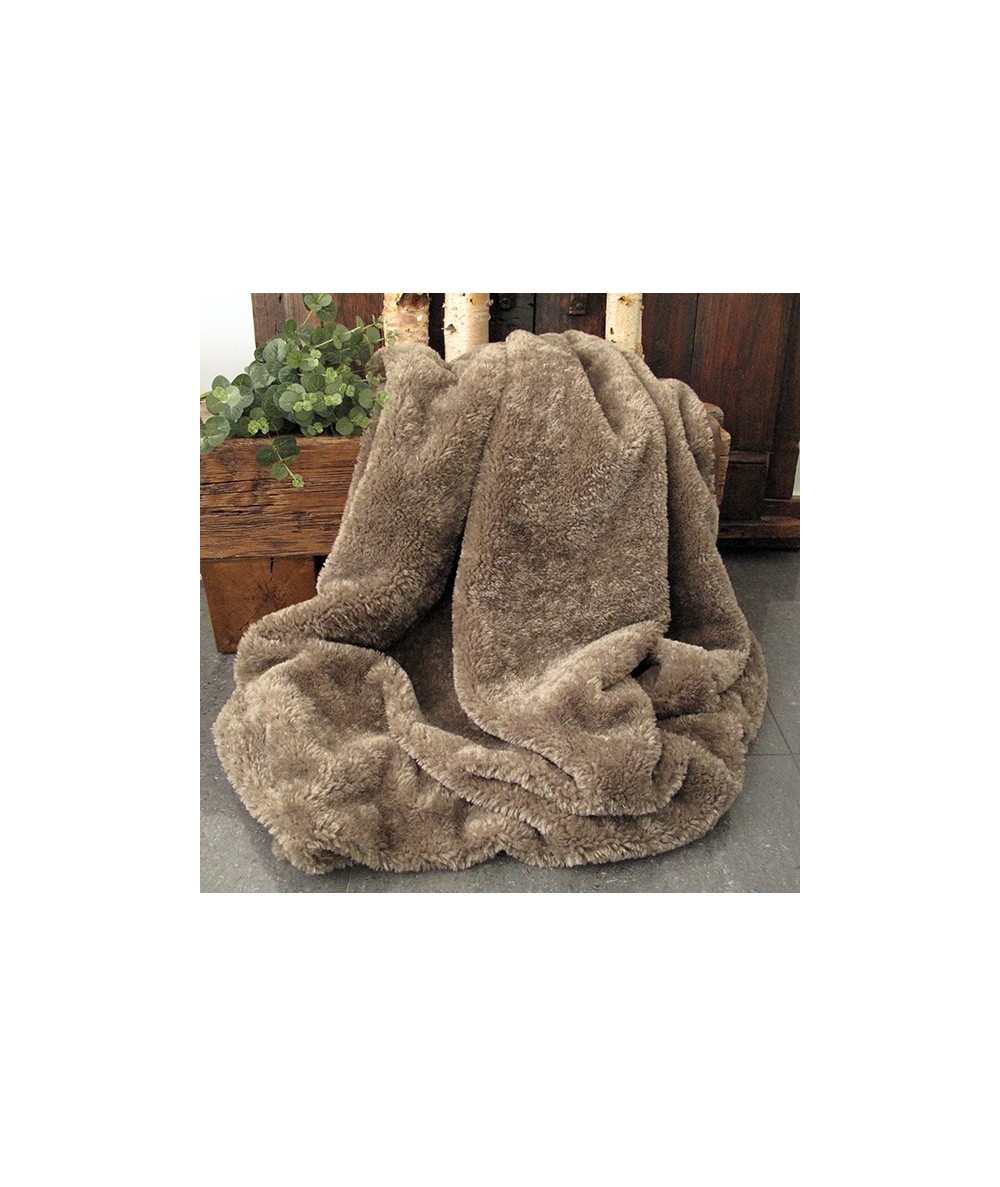 Sheerling Light brown Faux Fur Throw