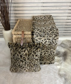 Luxury patterned faux throw and faux cushion