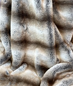 Close up image of Grey Rabbit faux fur fabric