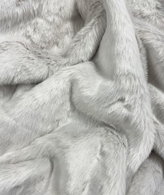 Close up image of Silver Fox faux fur fabric