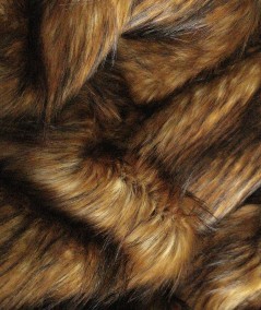 Close up image of Red Fox faux fur fabric