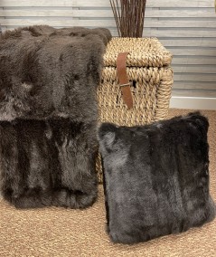 Brown faux fur blanket