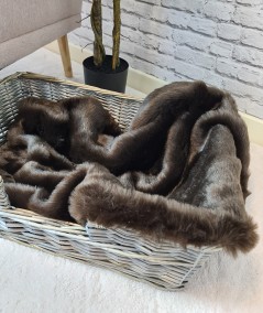 Brown faux fur cat blanket