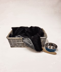 Black fur cat blanket