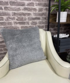 Cheap grey faux fur cushions