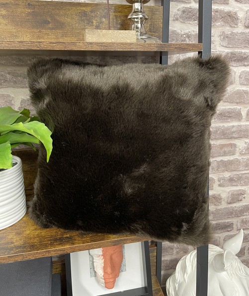 Brown economy fur cushions