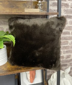 Brown economy fur cushions