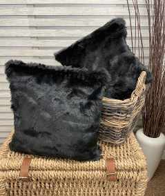 Black Panther Economy Faux Fur Cushion