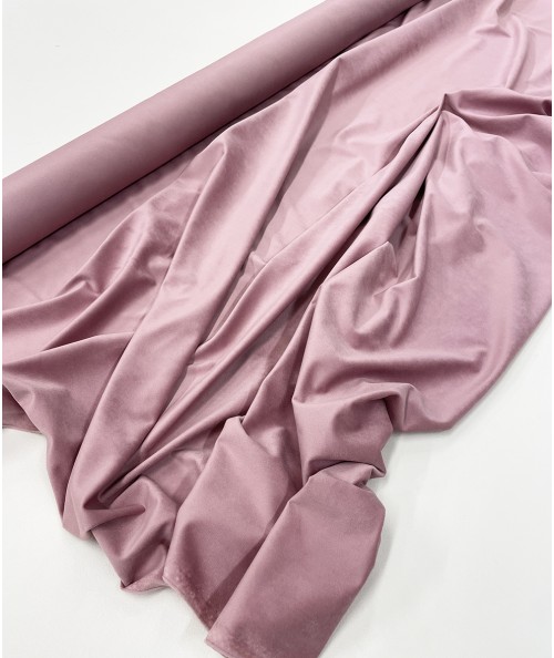 Luxury plain velvet in a pastel pink