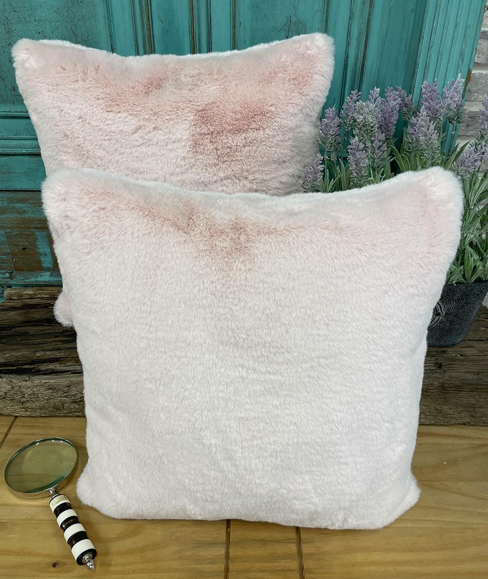 Luxury Pink Faux Fur Cushions