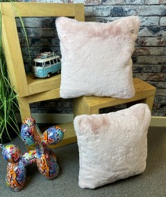 Luxury Pink Faux Fur Cushion Covers