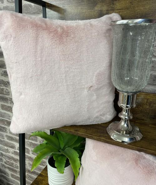 Luxury Pink Fake Fur Cushions