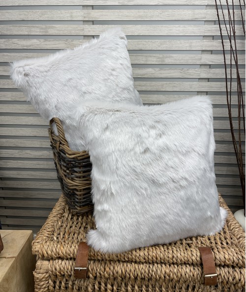 Plain luxury faux fur cushions