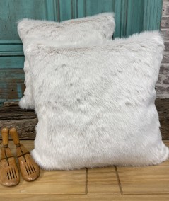 Plain luxury faux fur cushion covers