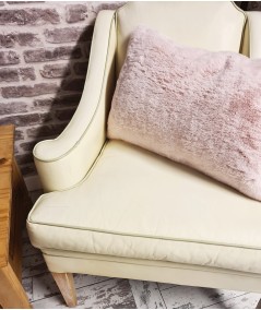 Pale pink rectangular cushion covers