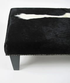 Extra large hair on hide rectangular footrest 309