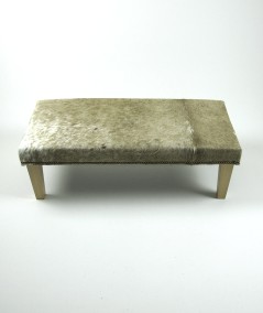 Extra Large Beige Cowhide Footstool 324