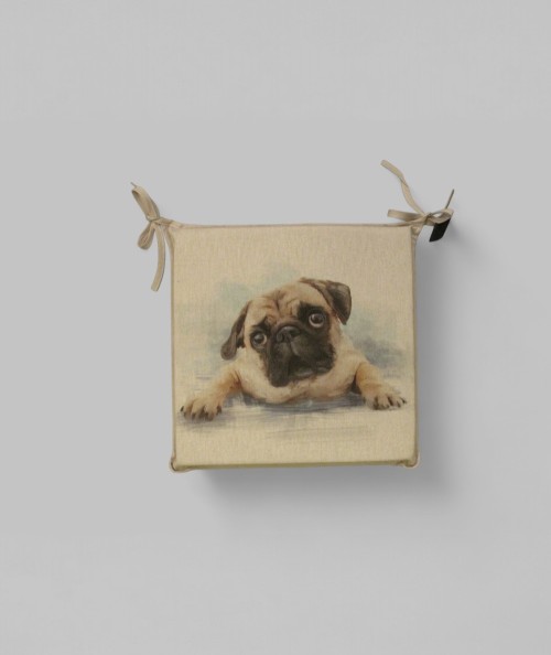 Large Pug reversible square seat pads