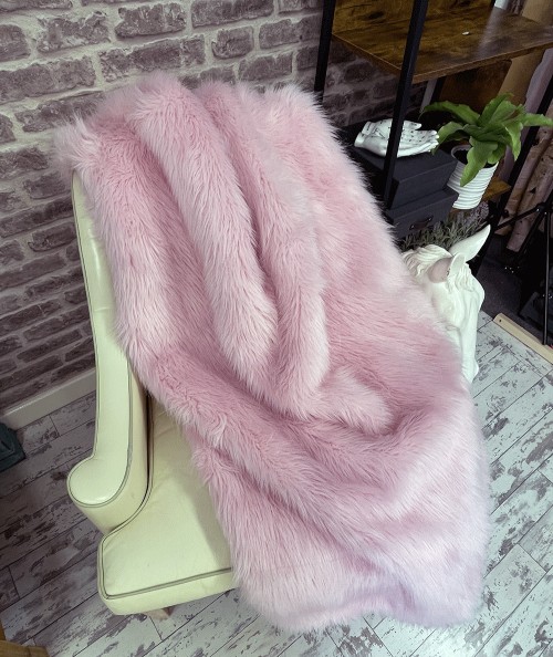 Pink fur blanket