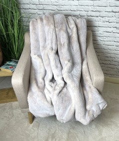 Luxury beige fur blanket