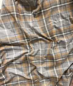 Grey checked fabric