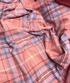 Red and blue checked craft fabric