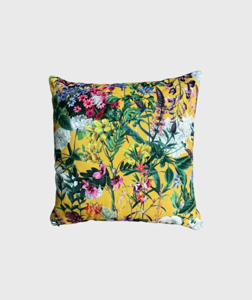 Luxury floral printed velvet cushions