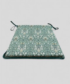 William Morris Printed Tapered Seat Pads Snakeshead Forest