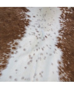 Extra Large Tan and off-white Cowhide Rug CR00141