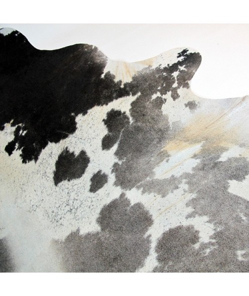 X/Large Black, Grey and off-white Cowhide Rug CR00142